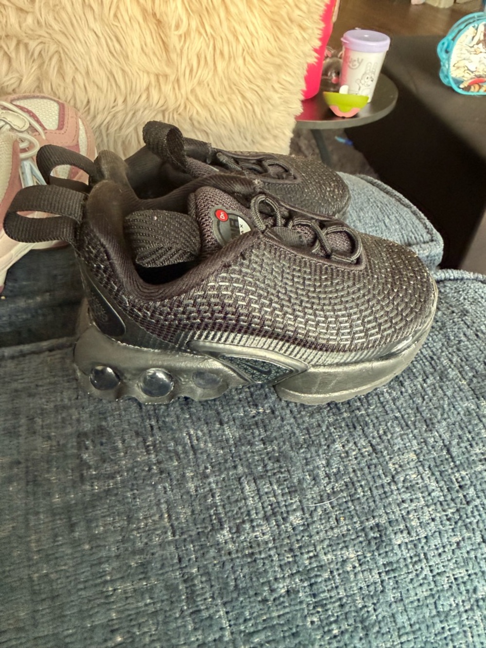 Nike Kids Black Mesh Bubble Sole Sneakers